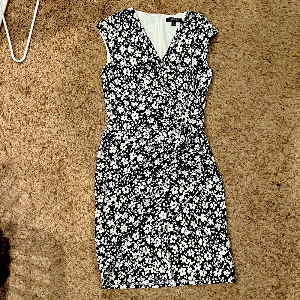 Lauren Ralph Lauren faux wrap dress.